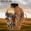 Joycorners Custom Name Farm Horse Lovers 3D Printed Hoodie