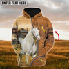 Joycorners Custom Name Farm Horse Lovers 3D Printed Hoodie