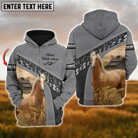 Joycorners Custom Name Farm Horse Lovers 3D Printed Hoodie