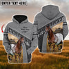 Joycorners Custom Name Farm Horse Lovers 3D Printed Hoodie