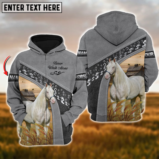 Joycorners Custom Name Farm Horse Lovers 3D Printed Hoodie