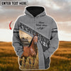 Joycorners Custom Name Farm Horse Lovers 3D Printed Hoodie