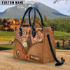 JC Thoroughbred Horse Center Zip Pattern Custom Name 3D Leather Handbag