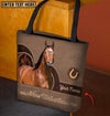 Joycorners American Quarter Horse Never Walk Alone Custom Name 3D Tote Bag