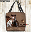 Joycorners Appaloosa Horse Never Walk Alone Custom Name 3D Tote Bag