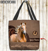 Joycorners Palomino Horse Never Walk Alone Custom Name 3D Tote Bag