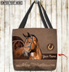 Joycorners Warmblood Horse Never Walk Alone Custom Name 3D Tote Bag