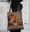 Joycorners Warmblood Horse Never Walk Alone Custom Name 3D Tote Bag