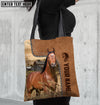 Joycorners American Quarter Horse Farm Lovers Custom Name 3D Tote Bag