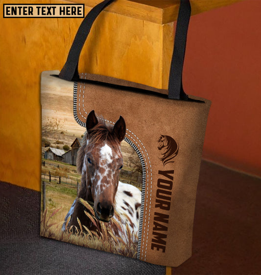 Joycorners Appaloosa Horse Farm Lovers Custom Name 3D Tote Bag