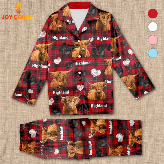 Joycorners Highland Cattle Lovers 3D Pajamas