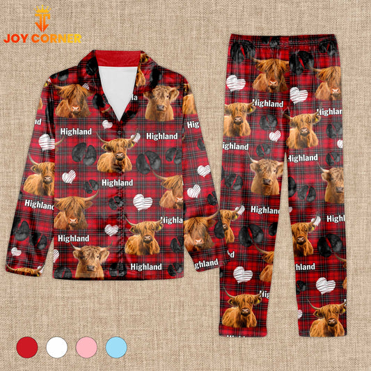 Joycorners Highland Cattle Lovers 3D Pajamas