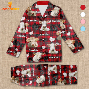 Joycorners Charolais Cattle Lovers 3D Pajamas