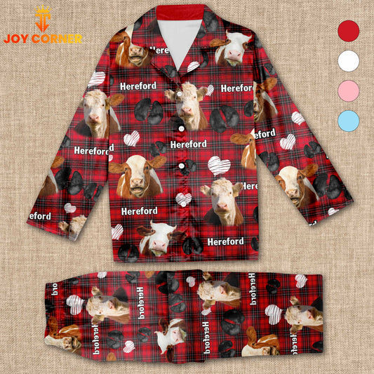 Joycorners Hereford Cattle Lovers 3D Pajamas