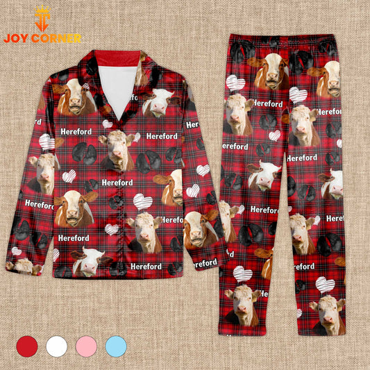 Joycorners Hereford Cattle Lovers 3D Pajamas