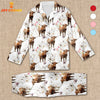 Joycorners Texas Longhorn Cattle Flower Pattern 3D Pajamas