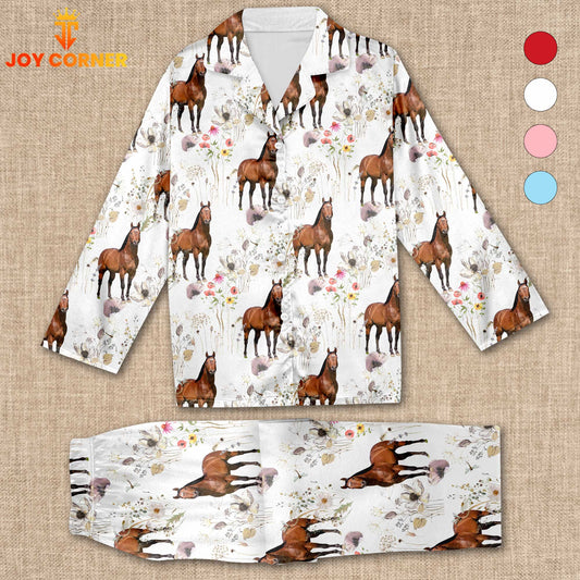 Joycorners Horse Flower Pattern 3D Pajamas