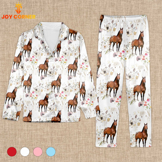 Joycorners Horse Flower Pattern 3D Pajamas