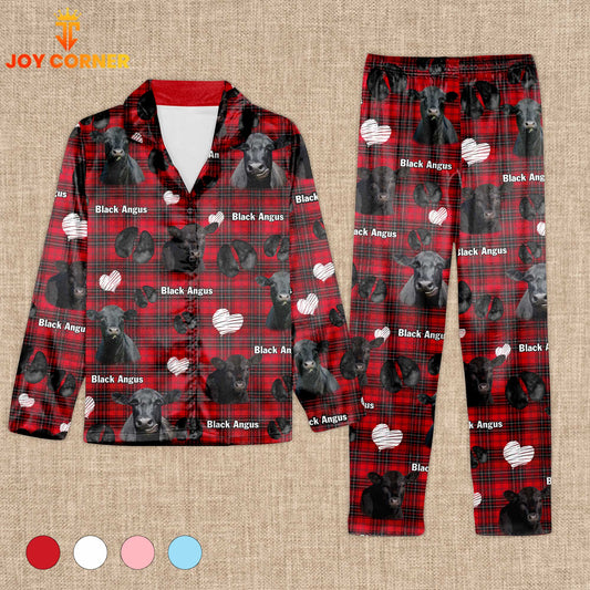 Joycorners Black Angus Cattle Lovers 3D Pajamas