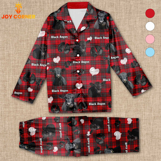 Joycorners Black Angus Cattle Lovers 3D Pajamas