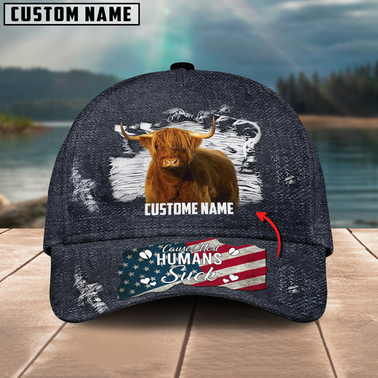 Joycorners Highland Cattle Customized Name Cap