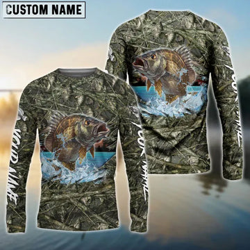Joycorners Panfish Fishing Camouflage Custom Name Shirt