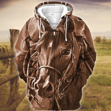 Joycorners Horse Art Brown Version 3D Hoodie