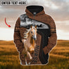 Joycorners Custom Name Palomino Horse Lovers 3D Hoodie