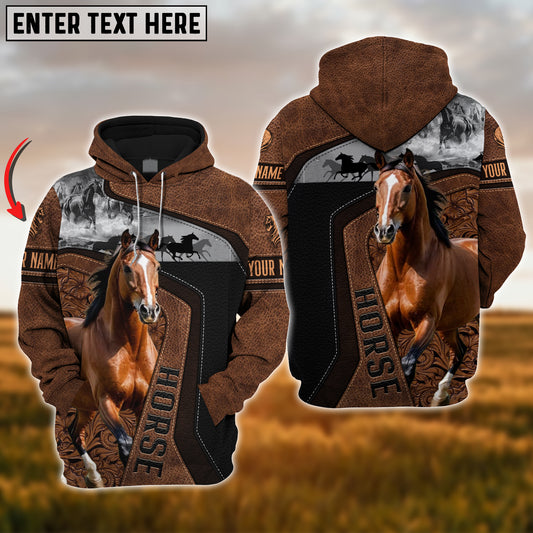 Joycorners Custom Name American Quarter Horse Lovers 3D Hoodie