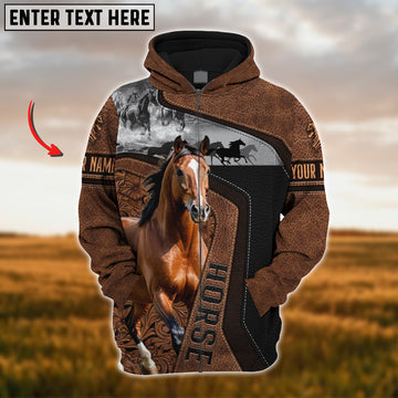 Joycorners Custom Name American Quarter Horse Lovers 3D Hoodie