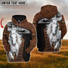 Joycorners Custom Name White Horse Lovers 3D Hoodie