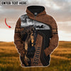 Joycorners Custom Name Black Horse Lovers 3D Hoodie