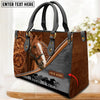 JC Thoroughbred Horse Carving Leather Pattern Custom Name 3D Leather Handbag