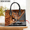 JC Warmblood Horse Carving Leather Pattern Custom Name 3D Leather Handbag