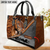 JC Warmblood Horse Carving Leather Pattern Custom Name 3D Leather Handbag