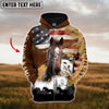 Joycorners Custom Name Appaloosa Horse Lovers US Flag 3D Hoodie