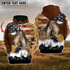 Joycorners Custom Name Appaloosa Horse Lovers US Flag 3D Hoodie