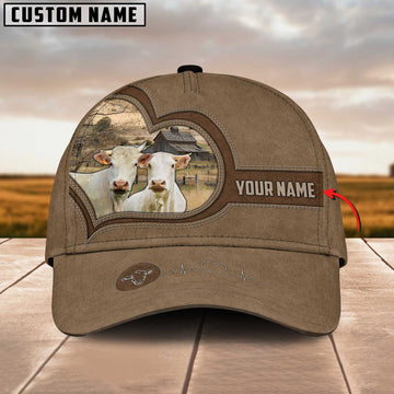 Joycorners Charolais Cattle Customized Name Cap