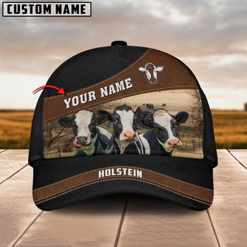 Joycorners Holstein Cattle Customized Name Cap