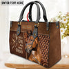 JC Warmblood Horse Just A Girl Who Loves Horses Custom Name 3D Leather Handbag
