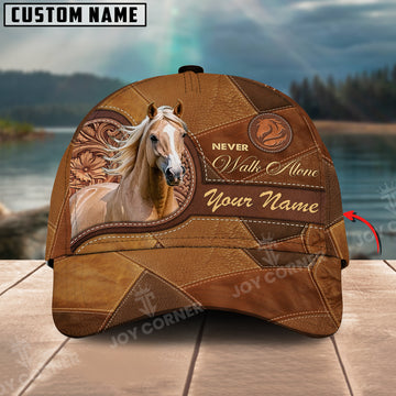 Joycorners Palomino Horse Never Walk Alone Custom Name 3D Classic Cap