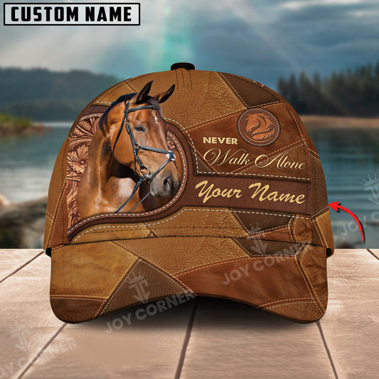 Joycorners Warmblood Horse Never Walk Alone Custom Name 3D Classic Cap