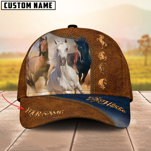 JoyCorners Horses Lovers Customized Name Cap