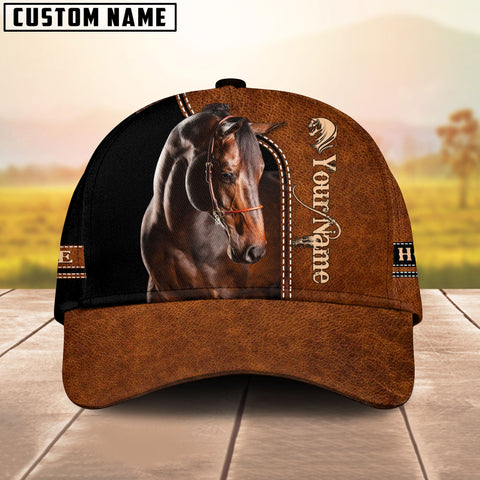 JoyCorners Brown Horse Lovers Customized Name Cap