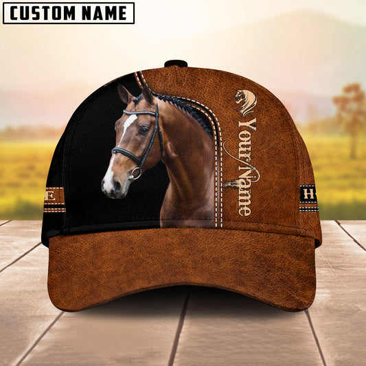 JoyCorners Brown Horse Lovers Customized Name Cap