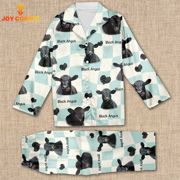 Joycorners Black Angus Cattle Lovers 3D Pajamas