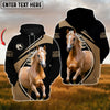 Joycorners Custom Name Palomino Horse Lovers 3D Hoodie