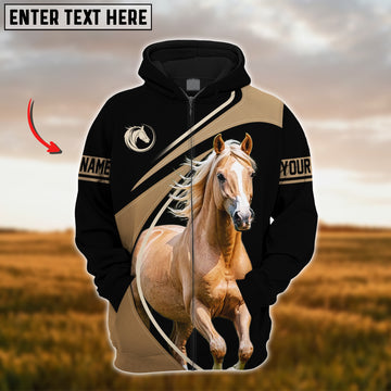 Joycorners Custom Name Palomino Horse Lovers 3D Hoodie