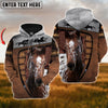 Joycorners Custom Name Appaloosa Horse Carving Leather Pattern 3D Hoodie