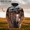 Joycorners Custom Name Appaloosa Horse Carving Leather Pattern 3D Hoodie